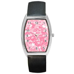 Plant Flowers Bird Spring Barrel Style Metal Watch by Sapixe