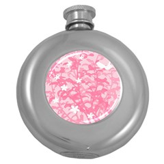 Plant Flowers Bird Spring Round Hip Flask (5 Oz) by Sapixe