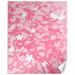 Plant Flowers Bird Spring Canvas 16  X 20  by Sapixe