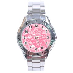 Plant Flowers Bird Spring Stainless Steel Analogue Watch by Sapixe