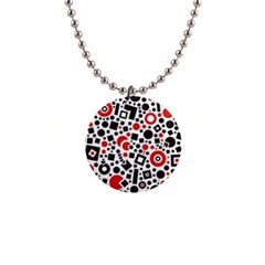 Square Objects Future Modern 1  Button Necklace by Sapixe