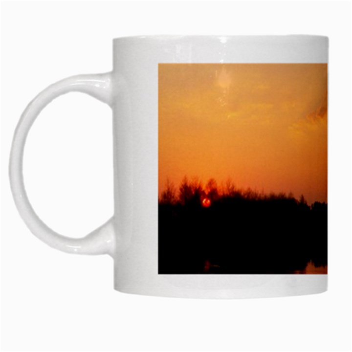 Sunset Nature White Mugs