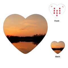 Sunset Nature Playing Cards (heart) by Sapixe