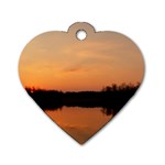 Sunset Nature Dog Tag Heart (One Side) Front