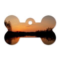 Sunset Nature Dog Tag Bone (one Side) by Sapixe