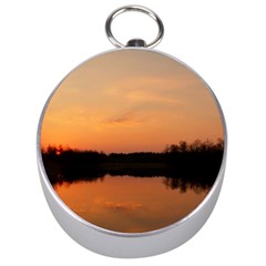 Sunset Nature Silver Compasses by Sapixe