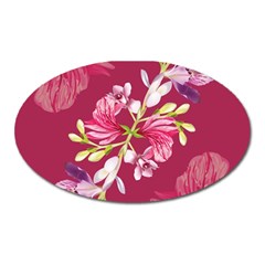 Motif Design Textile Design Oval Magnet by Sapixe