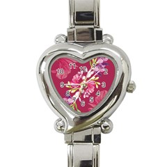 Motif Design Textile Design Heart Italian Charm Watch by Sapixe