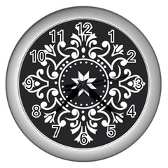 Table Pull Out Computer Graphics Wall Clock (Silver)