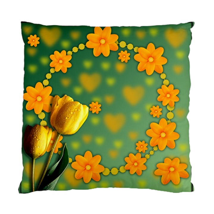 Background Design Texture Tulips Standard Cushion Case (One Side)