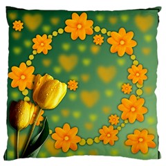 Background Design Texture Tulips Standard Flano Cushion Case (one Side) by Sapixe