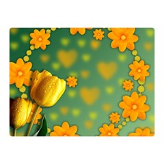 Background Design Texture Tulips Double Sided Flano Blanket (mini) 