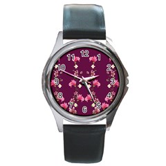 New Motif Design Textile New Design Round Metal Watch by Sapixe