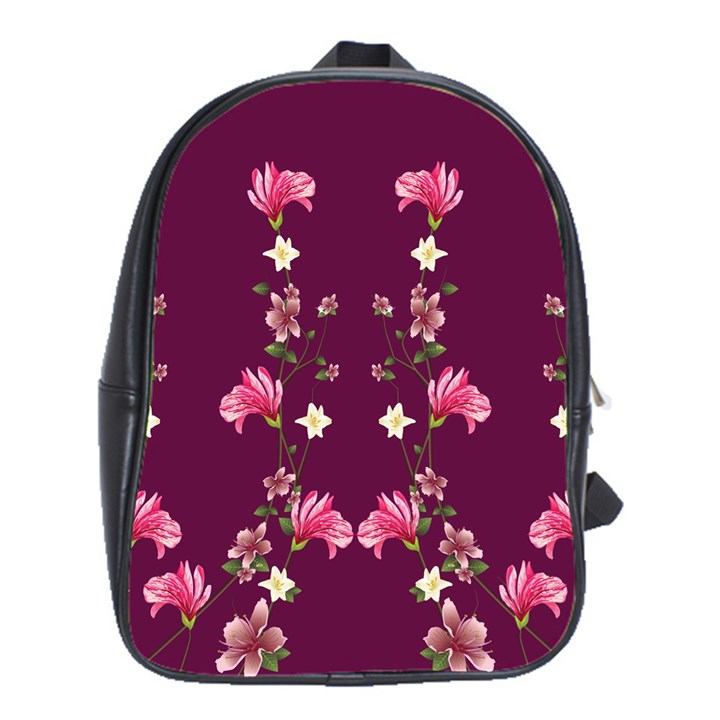 New Motif Design Textile New Design School Bag (Large)