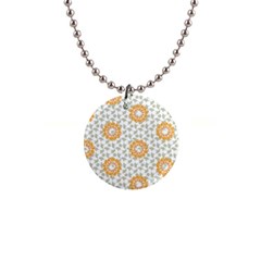 Stamping Pattern Fashion Background 1  Button Necklace by Sapixe