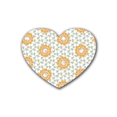 Stamping Pattern Fashion Background Heart Coaster (4 Pack)  by Sapixe