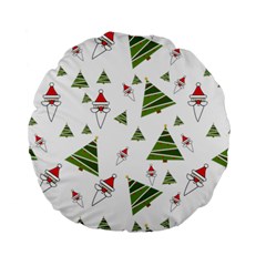 Christmas Standard 15  Premium Flano Round Cushions by Sapixe