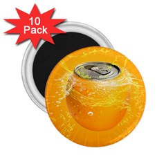 Orange Drink Splash Poster 2 25  Magnets (10 Pack)  by Sapixe