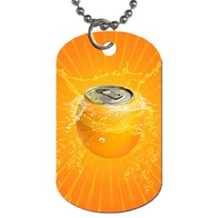 Orange Drink Splash Poster Dog Tag (two Sides) by Sapixe