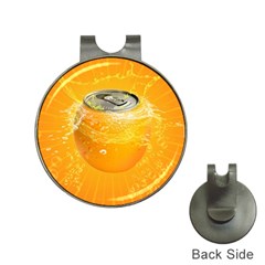 Orange Drink Splash Poster Hat Clips With Golf Markers by Sapixe