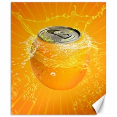 Orange Drink Splash Poster Canvas 8  X 10  by Sapixe