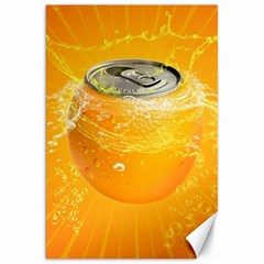 Orange Drink Splash Poster Canvas 20  X 30  by Sapixe