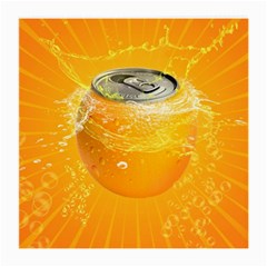 Orange Drink Splash Poster Medium Glasses Cloth (2-side) by Sapixe