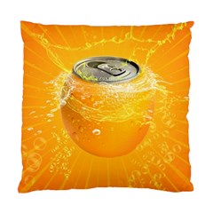 Orange Drink Splash Poster Standard Cushion Case (two Sides) by Sapixe