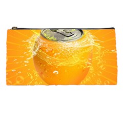 Orange Drink Splash Poster Pencil Cases by Sapixe