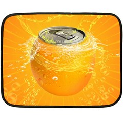 Orange Drink Splash Poster Double Sided Fleece Blanket (mini)  by Sapixe