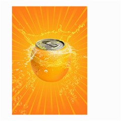 Orange Drink Splash Poster Small Garden Flag (two Sides) by Sapixe