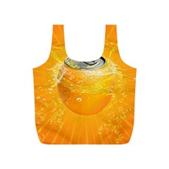 Orange Drink Splash Poster Full Print Recycle Bag (s) by Sapixe