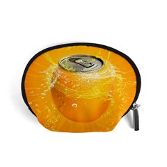 Orange Drink Splash Poster Accessory Pouch (small) by Sapixe