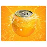 Orange Drink Splash Poster Double Sided Flano Blanket (Medium)  60 x50  Blanket Front