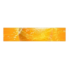 Orange Drink Splash Poster Velvet Scrunchie by Sapixe