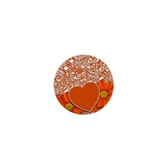 Flower Floral Heart Background 1  Mini Buttons by Sapixe