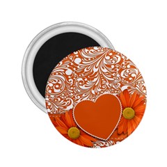 Flower Floral Heart Background 2 25  Magnets by Sapixe