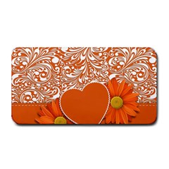 Flower Floral Heart Background Medium Bar Mats by Sapixe