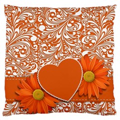 Flower Floral Heart Background Standard Flano Cushion Case (two Sides) by Sapixe