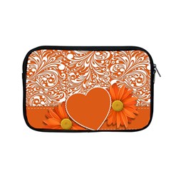 Flower Floral Heart Background Apple Macbook Pro 13  Zipper Case by Sapixe