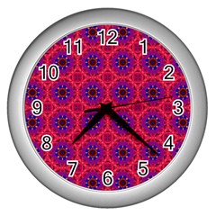 Retro Abstract Boho Unique Wall Clock (silver) by Sapixe