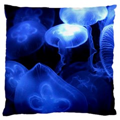 Jellyfish Sea Diving Sea Animal Large Flano Cushion Case (two Sides) by Sapixe