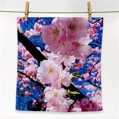 Flower Cherry Wood Tree Flowers Face Towel by Sapixe