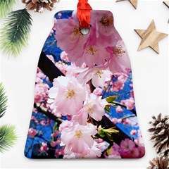 Flower Cherry Wood Tree Flowers Ornament (bell) by Sapixe