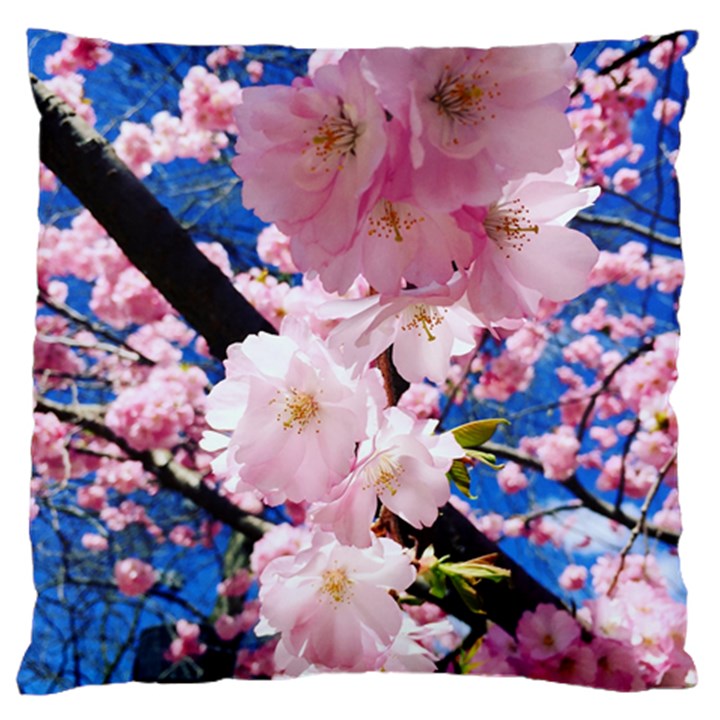 Flower Cherry Wood Tree Flowers Large Flano Cushion Case (One Side)