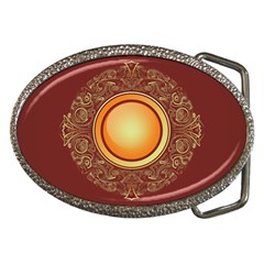 Badge Gilding Sun Red Oriental Belt Buckles by Sapixe