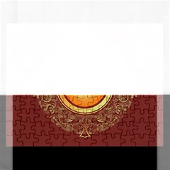 Badge Gilding Sun Red Oriental Rectangular Jigsaw Puzzl by Sapixe