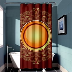 Badge Gilding Sun Red Oriental Shower Curtain 36  X 72  (stall)  by Sapixe