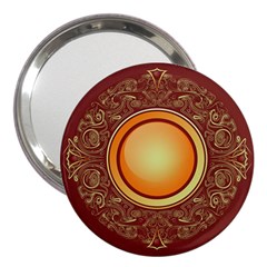 Badge Gilding Sun Red Oriental 3  Handbag Mirrors by Sapixe