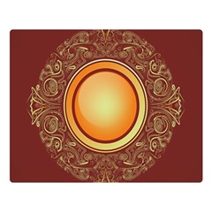 Badge Gilding Sun Red Oriental Double Sided Flano Blanket (large)  by Sapixe